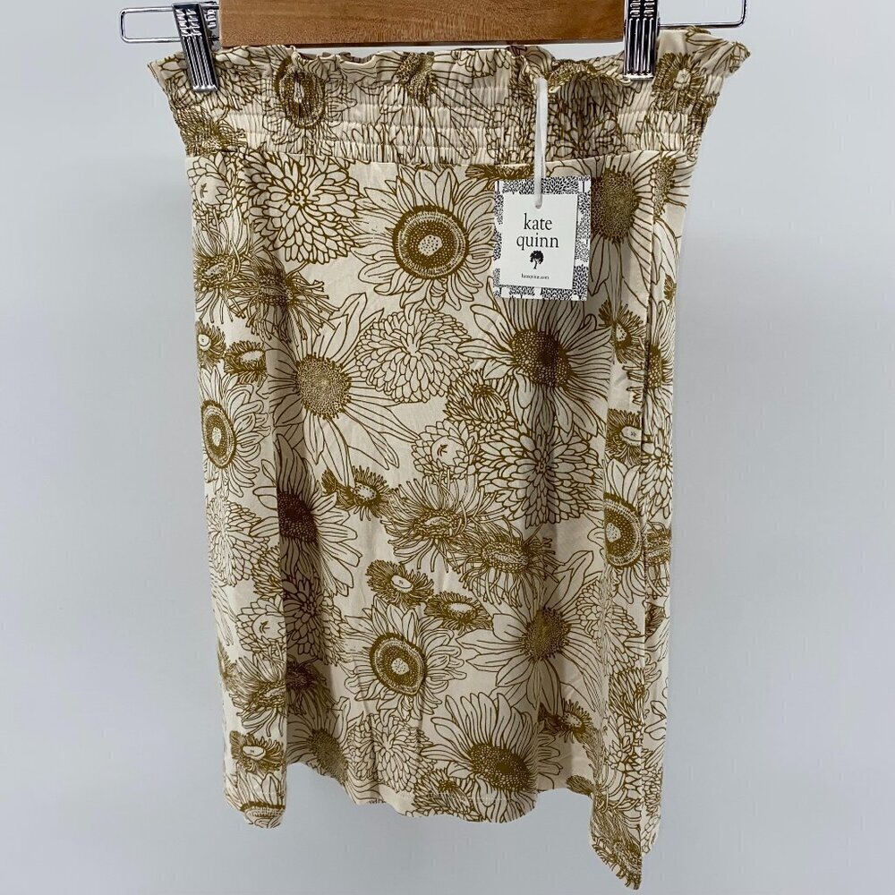 Kate Quinn Girl's Brown/Ivory Bamboo Skirt - New!